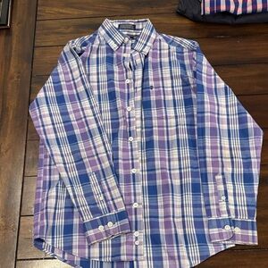 Boy’s Izod Blue and Purple Plaid Shirt